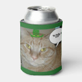 St Patrick's Day Orange Tabby Cat Dosenkühler (Kanne Vorderseite)