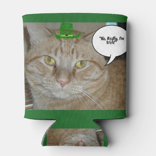 St Patrick's Day Orange Tabby Cat Dosenkühler (Rückseite)