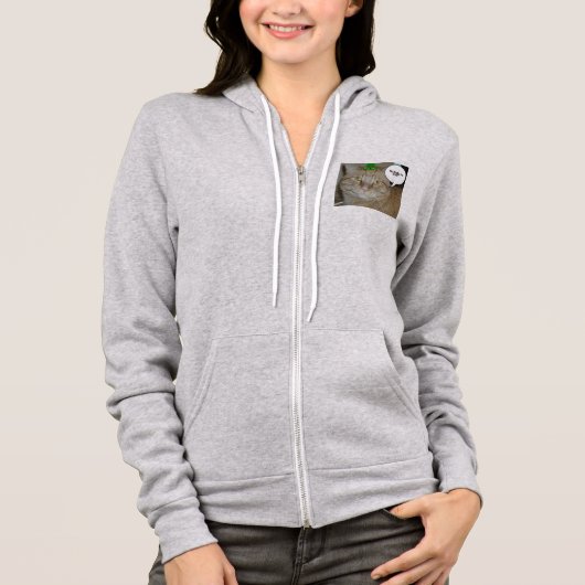 St Patricks Day Orange Tabby Cat Hoodie (Vorderseite)