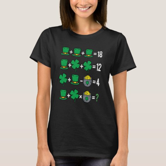 St Patricks Day Order of Operations Math Teacher S T-Shirt (Vorderseite)