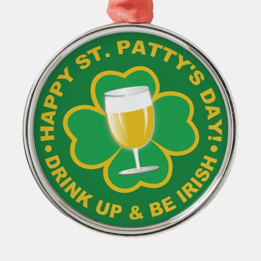 St. Patrick's Day Ornament Aus Metall (Vorne)