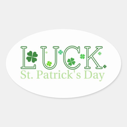 St. Patrick's Day Ovaler Aufkleber (Vorderseite)
