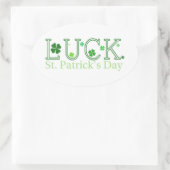 St. Patrick's Day Ovaler Aufkleber (Tasche)