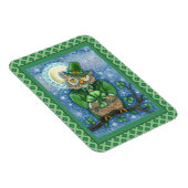 ST. PATRICK'S DAY OWL, 4 LEAF CLOVER LEPRECHAUN MAGNET (Rechte Seite)