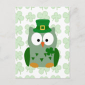 St. Patrick's Day Owl Postkarte (Vorderseite)