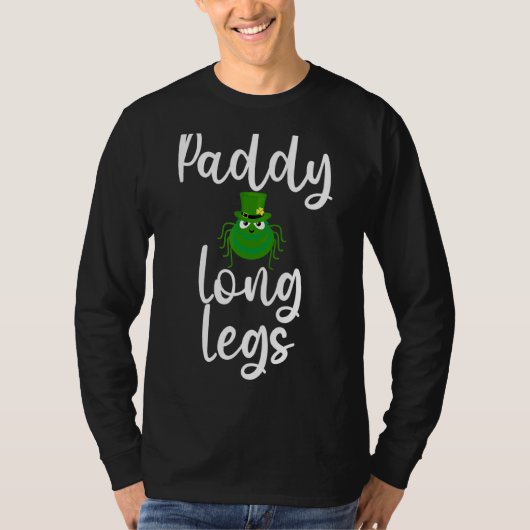 St Patrick's Day Paddy Long Legs Green Spider T-Shirt (Vorderseite)