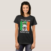 St Patrick's Day Pajamas Bull Terrier Kleeblatt Ir T-Shirt (Vorne ganz)
