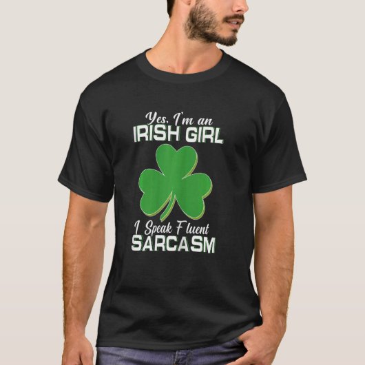 St Patrick's Day pajamas Frauen Ich bin ein irisch T-Shirt (Vorderseite)