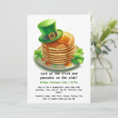 St. Patrick's Day Pancake Party - Shamrockin' Einladung (Stehend Vorderseite)