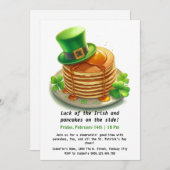 St. Patrick's Day Pancake Party - Shamrockin' Einladung (Vorne/Hinten)