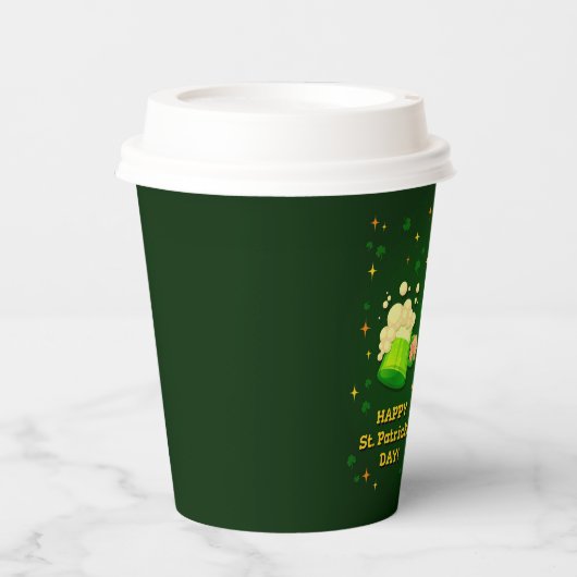 St Patrick's Day Paper Cups Pappbecher (Vorderseite)