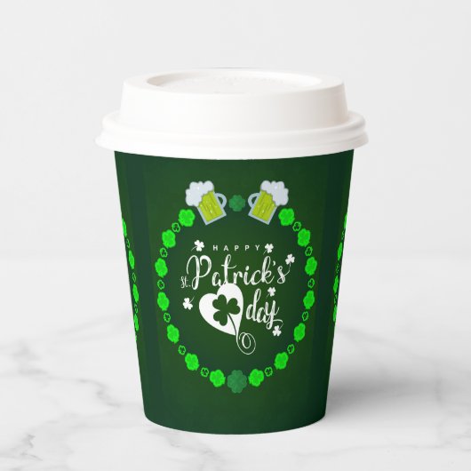 St Patrick's Day Paper Cups Pappbecher (Links)