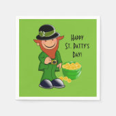 St. Patrick's Day Paper Napkin, Leprechaun Serviette (Vorderseite)