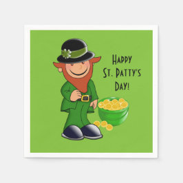 St. Patrick's Day Paper Napkin, Leprechaun Serviette