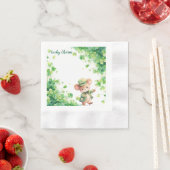 St. Patrick's Day Paper Napkin mit charmanter Maus Serviette (Beispiel)