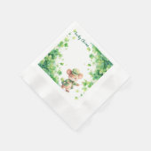 St. Patrick's Day Paper Napkin mit charmanter Maus Serviette (Ecke)