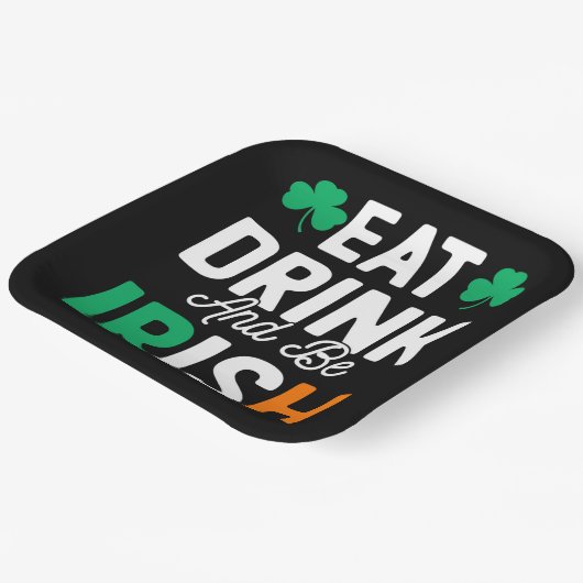 St Patrick's Day Paper Plate Pappteller (Gewinkelt)