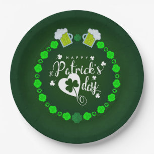 St Patrick's Day Paper Plate Pappteller