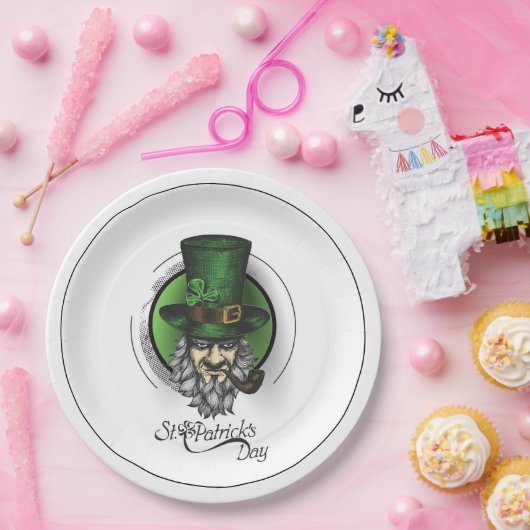 St Patrick's Day Paper Plate Pappteller (Party)