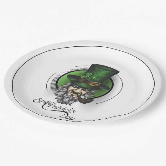 St Patrick's Day Paper Plate Pappteller (Schrägansicht)