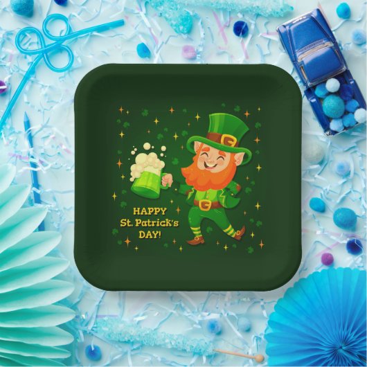 St Patrick's Day Paper Plate Pappteller (Party)