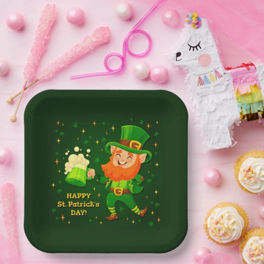 St Patrick's Day Paper Plate Pappteller (Party)