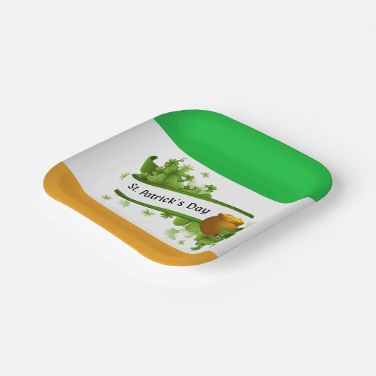 St Patrick's Day Paper Plate Pappteller (Gewinkelt)