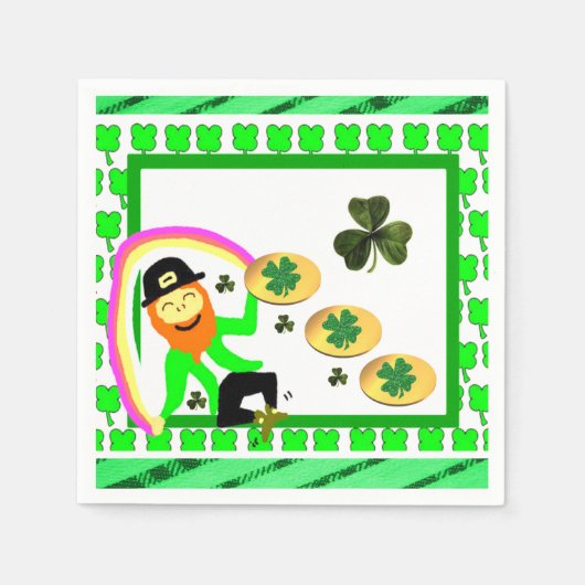 St. Patrick's Day Papiertücher Serviette (Vorderseite)