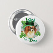St. Patrick's Day Papillon Button (Vorne & Hinten)