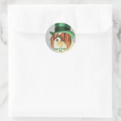 St. Patrick's Day Papillon Classic Round Sticker (Tasche)