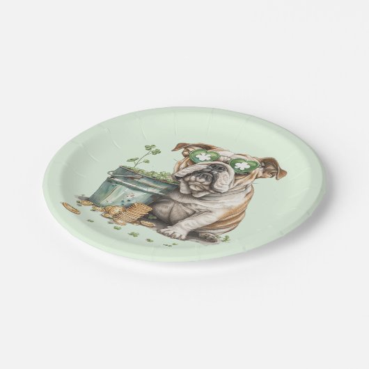 St. Patrick's Day Pappteller (Schrägansicht)