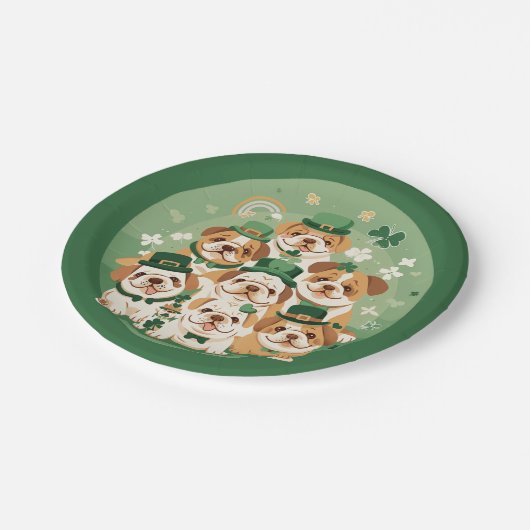 St. Patrick's Day Pappteller (Schrägansicht)