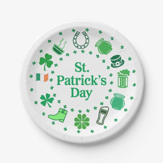 St. Patrick's Day Pappteller (Vorderseite)