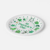 St. Patrick's Day Pappteller (Schrägansicht)