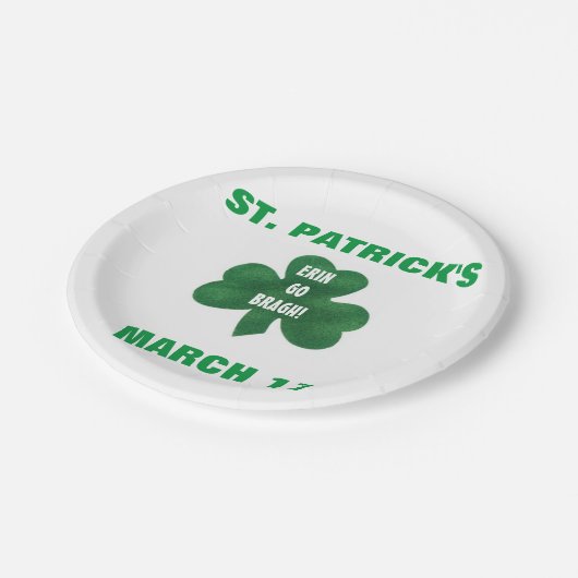 ST. PATRICK'S DAY PAPPTELLER (Schrägansicht)