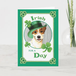 St. Patrick's Day Parson Russell Terrier Karte
