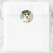 St. Patrick's Day Parson Russell Terrier Runder Aufkleber (Tasche)