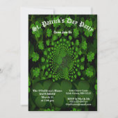 St Patrick's Day Party 4 Leaf Clover Kaleidoskop Einladung (Vorderseite)