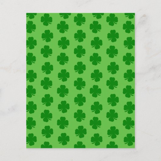 St. Patrick's Day Party 4 Leaf Clover Paper (Rückseite)