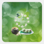 St. Patrick's Day Party-Aufkleber Quadratischer Aufkleber (Vorderseite)