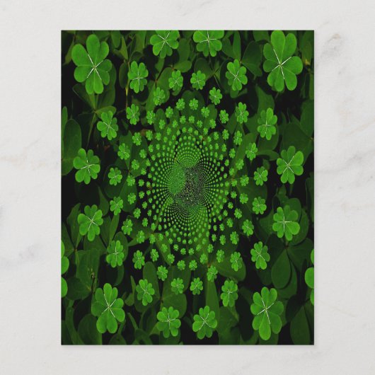 St Patrick's Day Party Clover Kaleidoskop Paper (Rückseite)