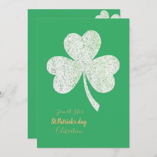 St. Patrick's Day Party einladen - Custom Card Einladung (Vorne/Hinten)