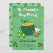 St. Patrick's Day Party Einladung (Vorne/Hinten)