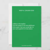 St. Patrick's Day Party Einladung (Rückseite)