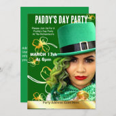 St. Patrick's Day Party Einladung (Vorne/Hinten)