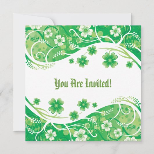 St. Patrick's Day Party Einladung (Rückseite)