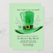 St. Patrick's Day Party Einladung (Vorne/Hinten)
