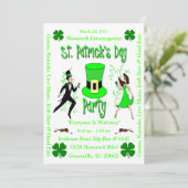 St. Patrick's Day Party Einladung (Stehend Vorderseite)