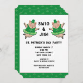 St. Patrick's Day Party Einladung (Vorne/Hinten)