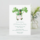 St. Patrick's Day Party Einladung (Stehend Vorderseite)